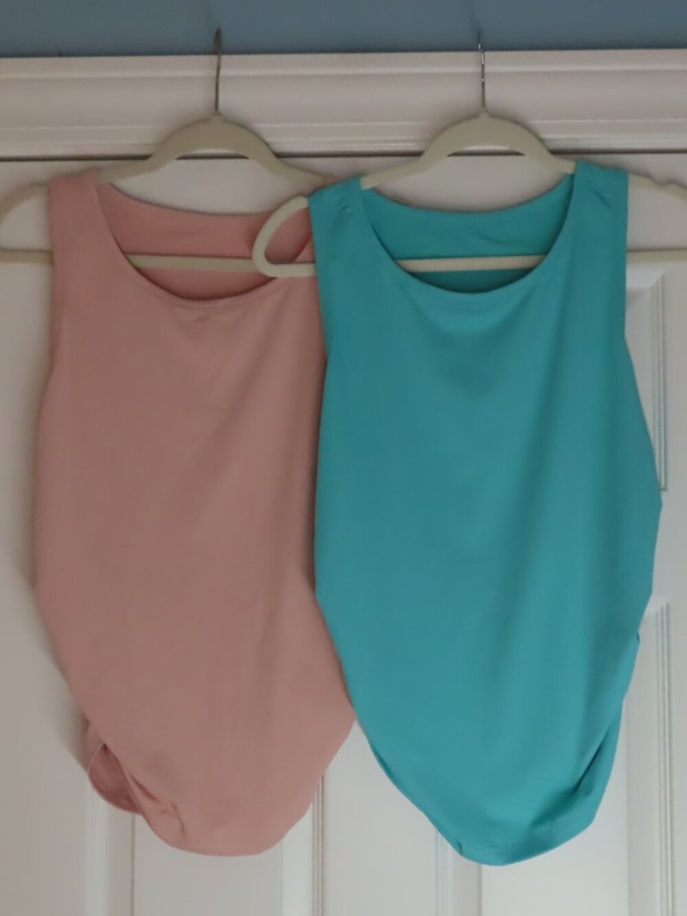 Halara Round Neck Racerback Ruched Sides Yoga Tank Tops Bundle of Two